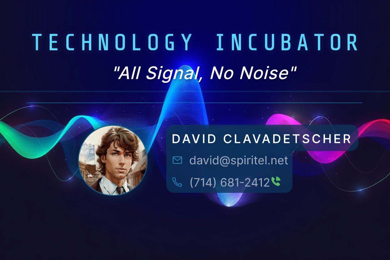 David Clavadetscher — Technology Incubator contact card